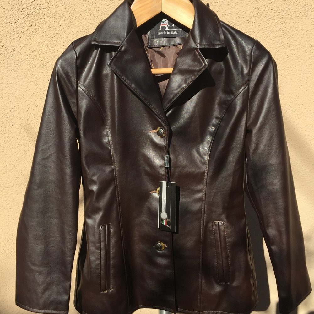 AC Italy faux leather jacket
